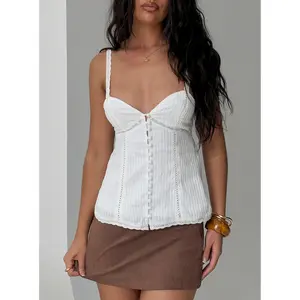 Committed Tie Back Top White