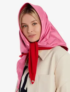Waterproof Nylon Headscarf pink and red with cotton