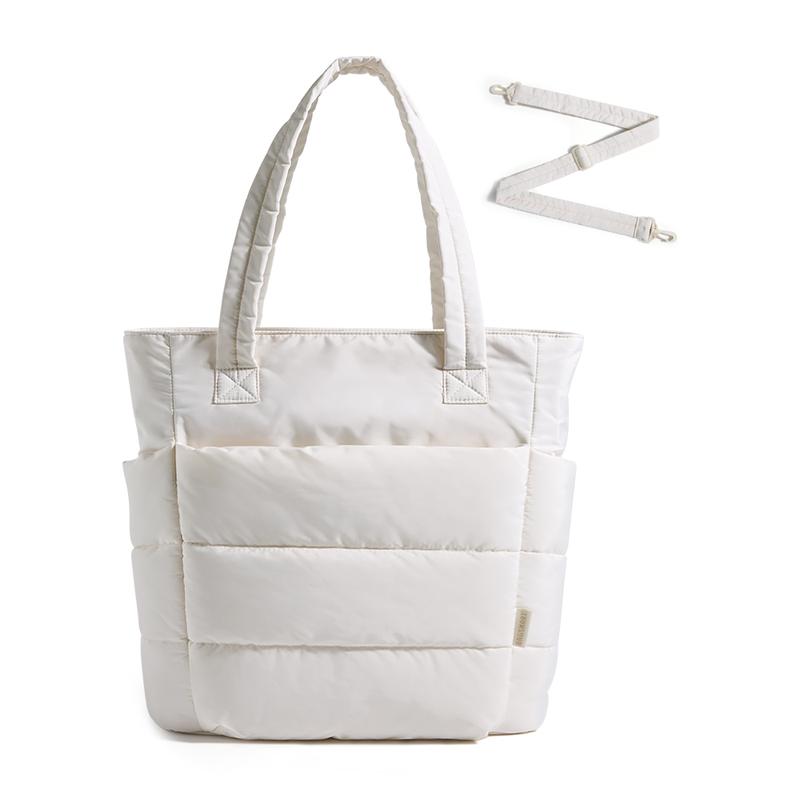 BAGSMART Bubble 21L Puffty Tote Bag for Women with Removable Crossbody Strap Lightweight Shoulder Bag for School Travel Work 15.6" Laptop Friendly Water-Repellent Fabric TikTokShopHolidayHaul