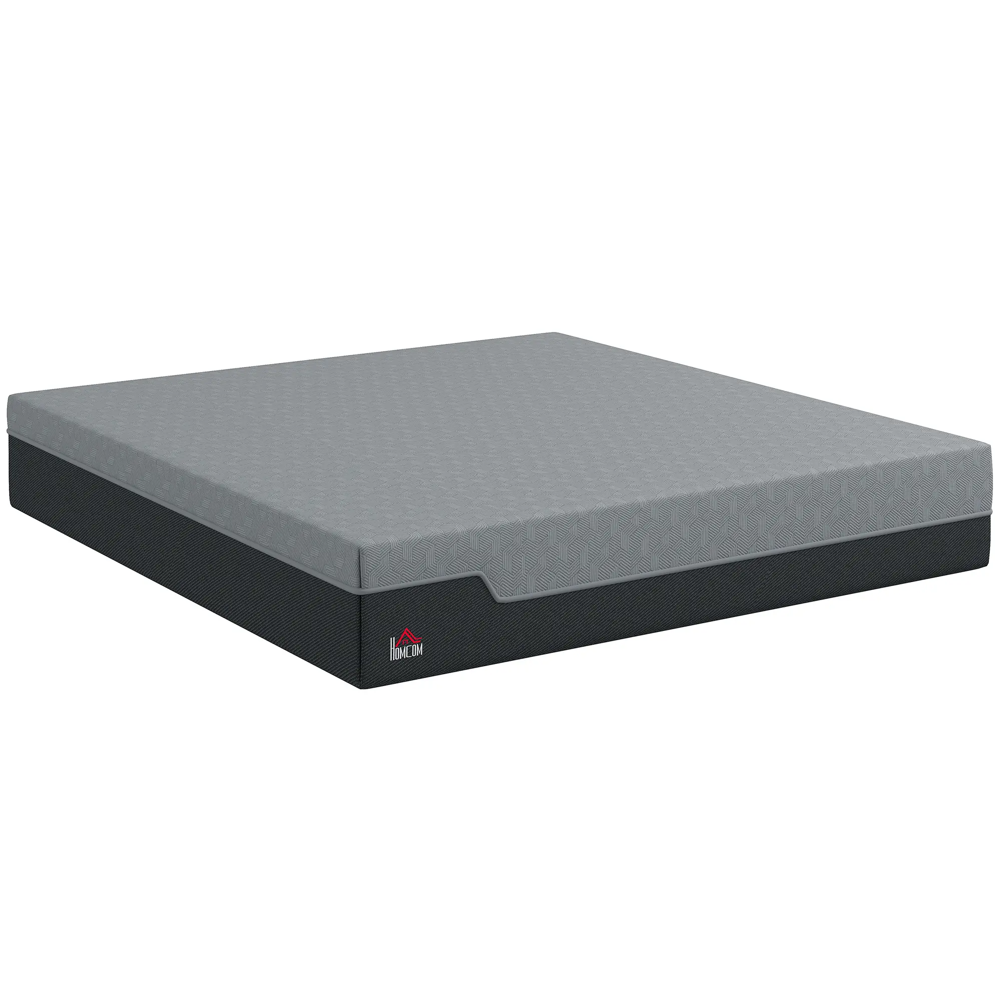 HOMCOM King Mattress, 14 Inch Gel Cooling Memory Foam Mattress for Cool Night Sleep, Graphene Bed in a Box for Pressure Relief, with Washable Cover, Made in USA, CertiPUR-US Certified, Medium Firm