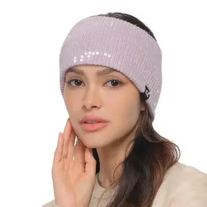 C.C All Over Clear Sequin Headwrap for Women - Opulent and Sparkling Women's Headwear