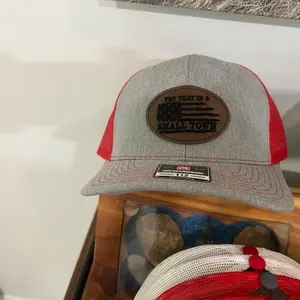 Custom leather patches on Richardson 112