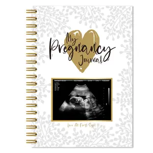 82pages Pregnancy Journal & Memory Book - 40 Weekly Trackers + Milestone Pages, Thoughtful Gift for Expecting Moms, Trimester Diary, Pregnancy Planner with Weekly Prompts + Ultrasound Pages
