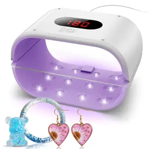 UV Light for Resin,2 in 1 & Split Usageable,Lamp with 24 LED Beads,Large Double-Sided UV Resin Light,360° Wide Coverage,Fast Curing for DIY Crafts,for resin,handicrafts,DIY, and jewelry making