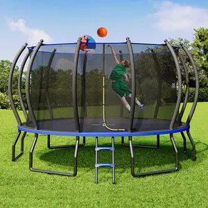 AMERLIFE Outdoor Trampoline with Enclosure Net and Ladder, Recreational Trampolines for Kids and Adults, Quick Connect Frame, ASTM Approval,Best Gift Ideas/Christmas Gifts
