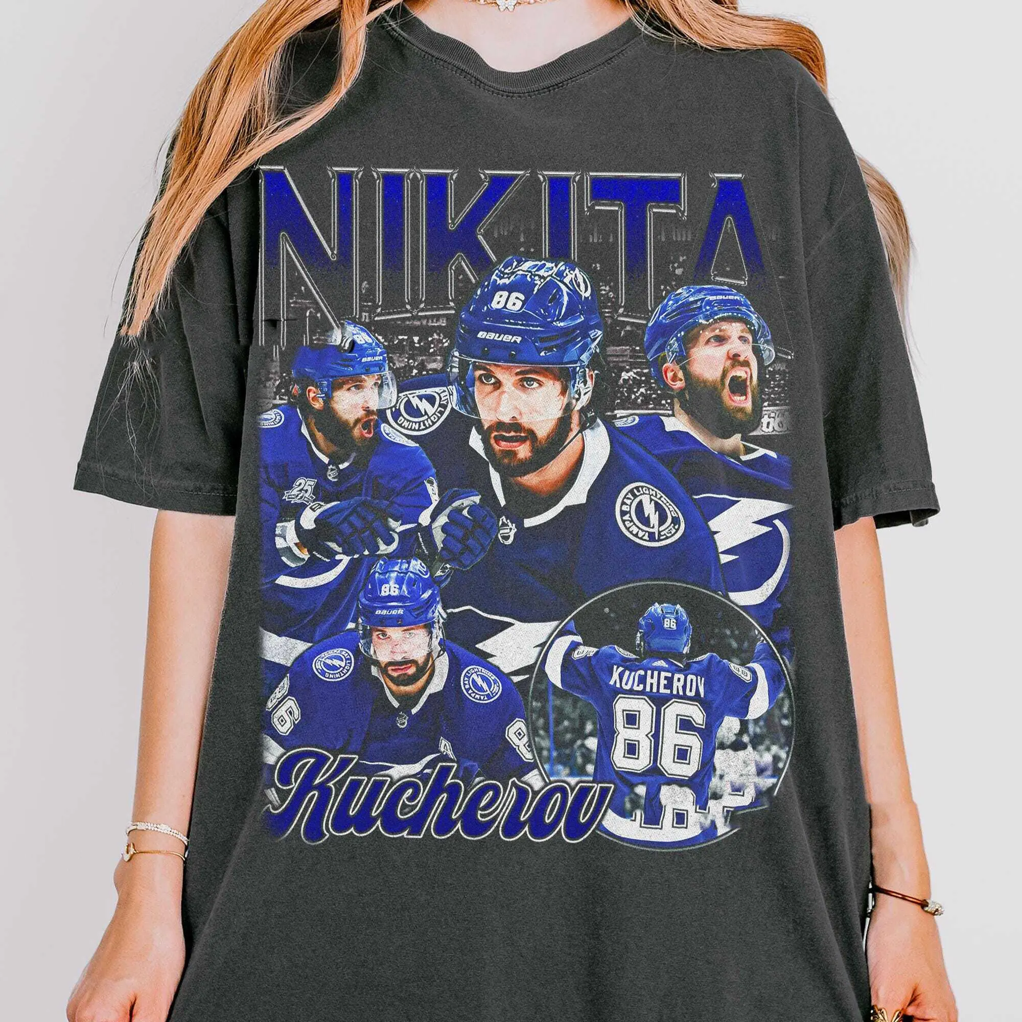 Nikita Kucherov T-Shirt, Tampa Player Shirt, Sports Apparel, Tampa Bay Hockey t-shirt, Hockey Fan Shirt, Gift for Him, Gift for Her, Gift for Mom, Gift for Dad