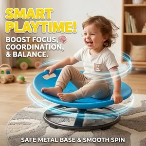 Sensory Swivel Chair for Kids | 360° Spin Balance Seat for Autism & ADHD | Safe Metal Base