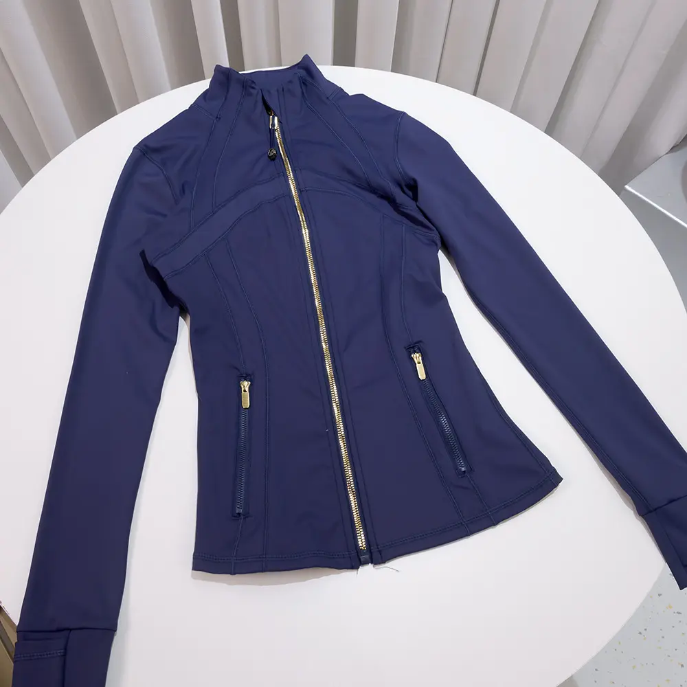 navy blue098Golden zipper