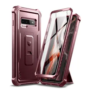 Dexnor for Samsung Galaxy S10 Case, [Built in Screen Protector and Kickstand] Heavy Duty Military Grade Protection Shockproof Protective Cover for Samsung Galaxy S10