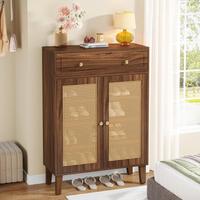 4-Tier Brown Rattan(15.74"D x 31.49"W x 43.7")