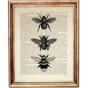 Bee Dictionary Art Print, Black & White Insect Wall Decor, Entomology Home Decor, Bumblebee Gift for Nature Lovers
