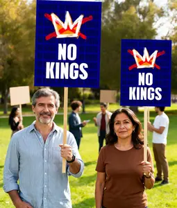 No Kings Protest Art Print,  Anti Authoritarian Rebellion Poster