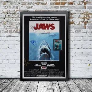 Jaws Signed Movie Poster