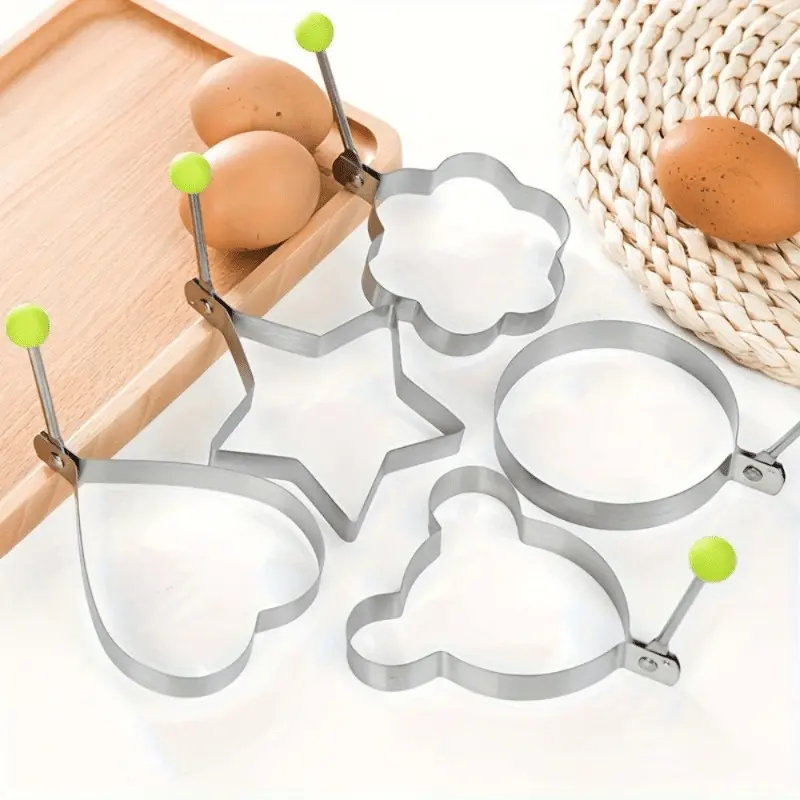 Creative Thickened Stainless Steel Fryer Fry Egg Mold Fry Egg Ring Fry Egg Mold Kitchen Gadget Kitchen Cooking Accessories Love Style