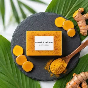 Turmeric Cookie Soap - Natural Handmade Deep Cleansing & Exfoliating for Face & Body - Moisturizing Gentle Exfoliating Soap