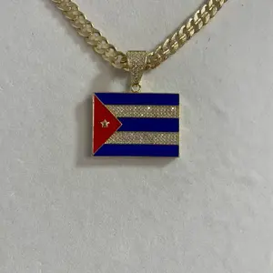 Cuban flag necklace