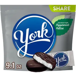 YORK Dark Chocolate Peppermint Patties, Candy Share Pack, 9.1 oz