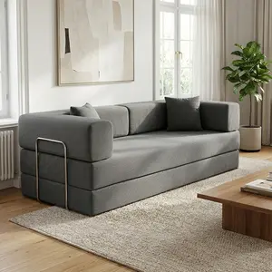 Boneless sofa bed, 78.8 "convertible sofa bed, compressed box folding sofa with fixed frame, corduroy fabric folding futon, 2-in-1 cloud sofa, foam pull-out floor sofa, suitable for living room or bedroom