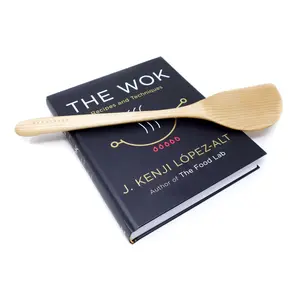 Earlywood Designed with Kenji Wok Spatula - Wide, Agile and Perfect for Quick Cooking - 16 Inch Wooden Utensil Kitchen Shaped