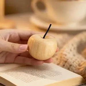 Apple Car Diffuser, Car Fragrance, Maple Wood Creative Apple Ornament, Natural Wood Texture, Home Decor, Car Decoration, Hotel Decoration, Christmas, Halloween