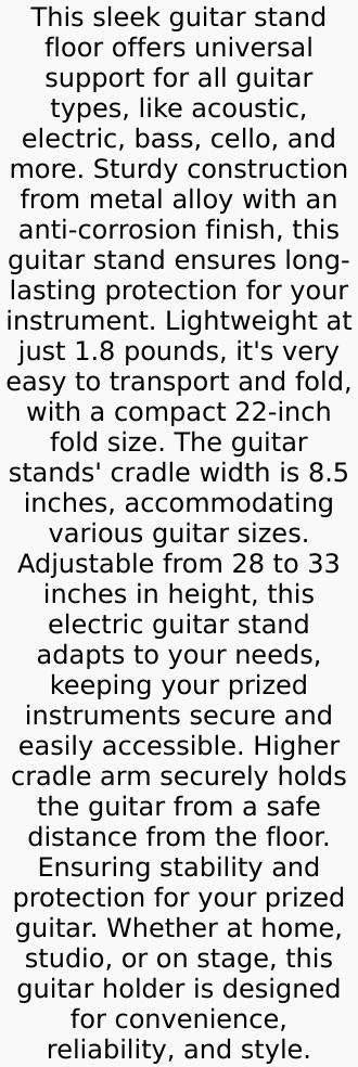 5Core Guitar Stand Pair Floor Folding Soporte Para Guitarra - Acoustic Electric Bass GSH HD 2PK