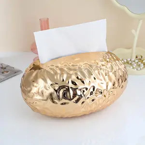 Olive Shaped Tissue Holder, Creative Tissue Storage Box, Tissue Storage Organizer for Home, Bathroom, Restaurant Desktop