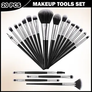 20pcs Makeup Brush Set, Face Makeup Brushes, Soft and Skin-friendly, Portable Makeup Tools for Beginners