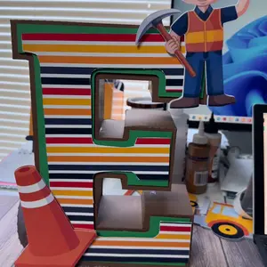 Construction Theme 3D Letter 10”| Party Decor|Photo Prop