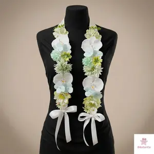 Graduation Flower Ribbon Lei – Handmade Custom Stole, Senior Gift Idea