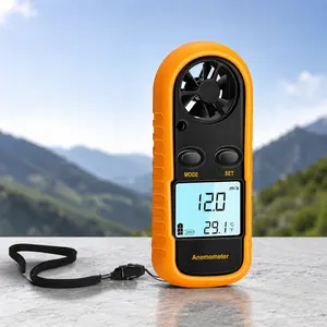 Professional Digital Wind Speed & Temperature Meter - Industrial-Grade High Precision, Waterproof & Portable with LCD Backlight. Measures Wind Speed 0-30m/s and Temperature -10°C to 45°C. Essential Tool for Engineers, Electricians, Indoor & Outdoor Use.