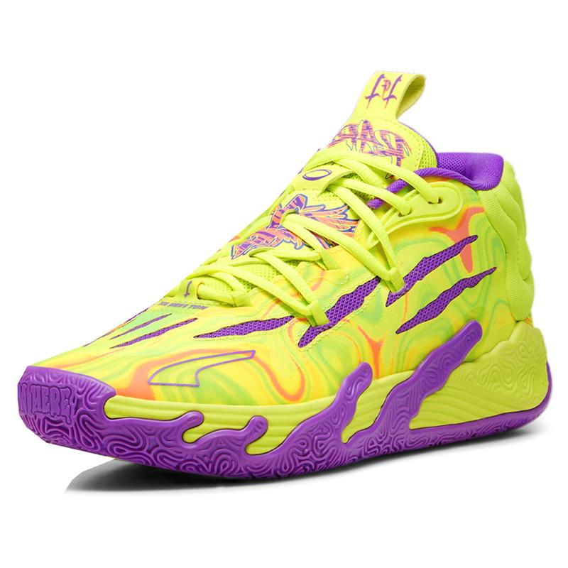 PUMA Womens Mb.03 Spark Basketball Sneakers Shoes - Yellow