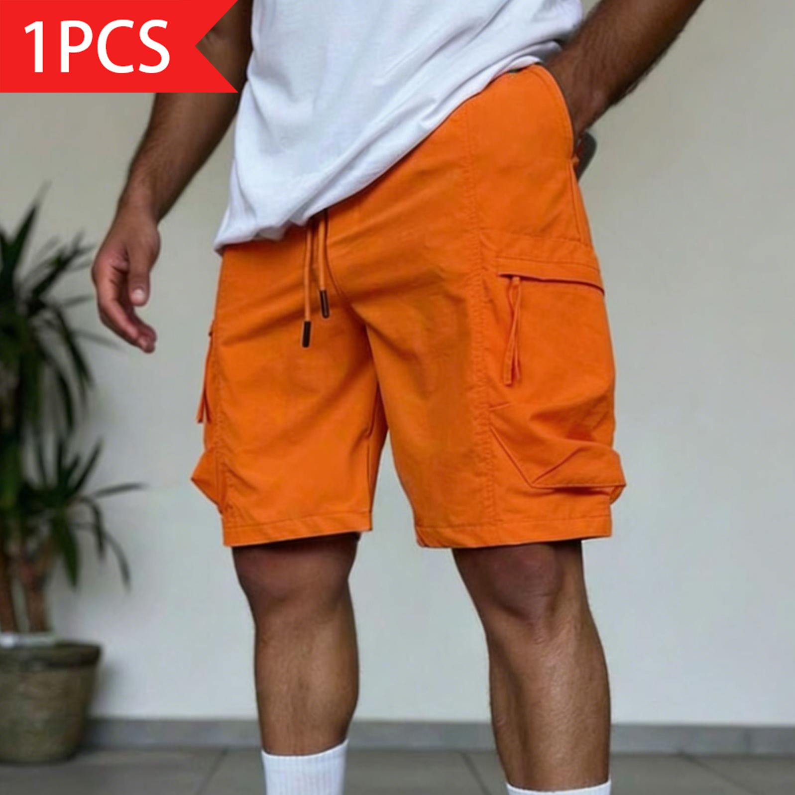 3-pack — men’s cargo shorts for summer, loose fit with multiple pockets, sporty casual shorts, available in multiple color combinations, quick-drying and breathable mid-length shorts, street-style loose shorts, great gift for husband or boyfriend