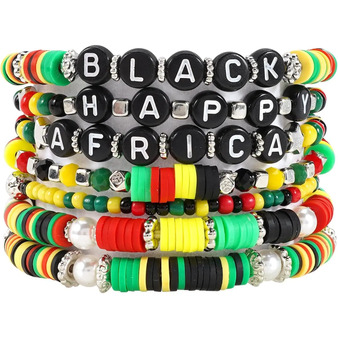 Juneteenth Rasta Bracelets -A