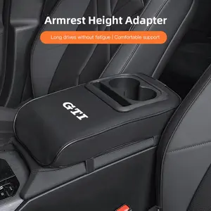 Car Center Console Armrest Pad, Car Armrest Box Mat, Car Armrest Box Cup Holder,For VW Atlas Jetta Touareg Variant Golf Polo GTI Taos Nivus Passat Tiguan Arteon Taigo Caddy Sharan Beetle CC Amarok Transporter Caravelle Crafter Touran Scirocco Virtus