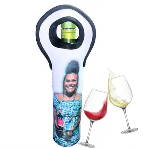 Personalized Wine Holder with Matching Coaster – Custom Photo Gift