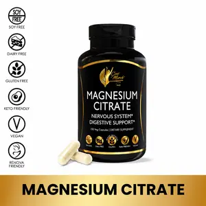 Coco March N.M.D Magnesium Citrate 500 mg per Serving 150 Capsules for Relaxation-Sleep-Nervous & Digestive System Support | Gluten Dairy and Soy Free Supplement