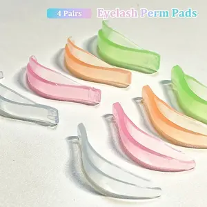 Professional Eyelash Curler Set, 4 Colors 4 Pairs Silicone Lashes, Long-Lasting Volume & Curl, Essential for Beauty Salons