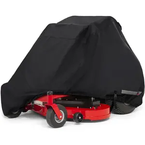 Zero Turn Mower Cover -  Heavy Duty Riding Lawn Tractor Cover Up to 62 inches Decks Black