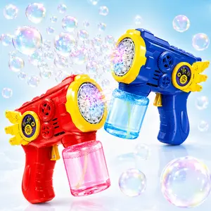 Electric Bubble Blaster Toy for Kids, Automatic Bubble Maker with Light-Up Bubble Spray, Outdoor Summer Pool Backyard Toy for Boys and Girls