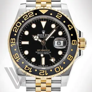 Rolex Yellow Rolesor GMT Master II - Black Dial - "Zombie" Stainless Steel Jubilee Bracelet