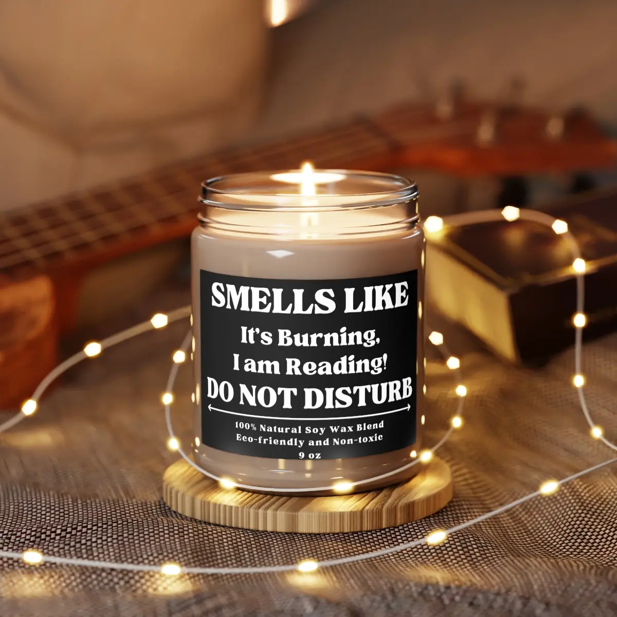 I am reading, Do not Disturb, Funny Library Lover Candle, Scented Candle, Scented Decor, Literary Candle, Book Inspired Candle, Library Lover Candle Scent. Scented 9oz.  Gift for yourself, Family and Friends