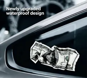 Car Sticker, Stereoscopic Visual Pleated Effect Retro Art Window Sticker. Newly Upgraded Waterproof & Weather-Resistant Performance, stable adhesive for easy installation. Unique personalized texture art design, fade-proof and scratch-resistant