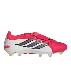adidas Mens Predator Pro Fold-Over Tongue Firm Ground Soccer Cleats  - Red, White