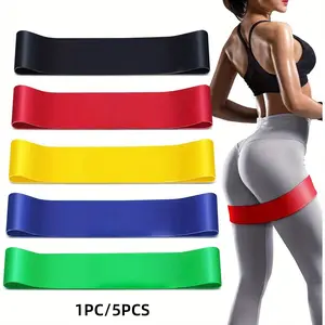 5-Piece Resistance Band Set with Door Anchor, Ankle Straps, and Carry Bag, Ideal for Home Gym Travel, Workout Bands 5-40 Lbs