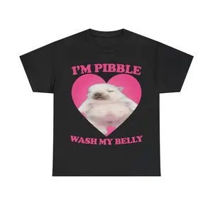 Pibble Wash my belly heart Tee Shirt - Sweatshirt - Hoodie Unisex Heavy Cotton Tee - Pibble Fan Merch
