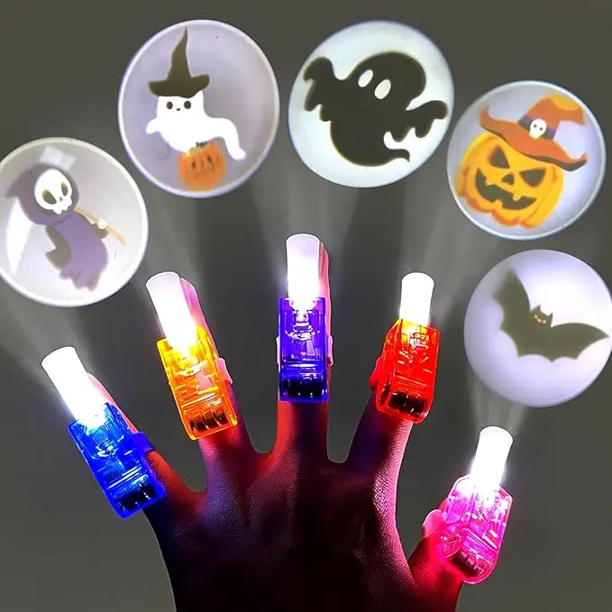 36 PCS Halloween LED Finger Lights, Halloween Party Favors for Kids LED Light Up Toys Classroom Rewards Gifts, Halloween Treats Goody Bag Filler