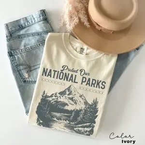 Comfort Colors Protect Our National Parks T-Shirt, Protect Our Parks Tee, Nature Conservation, Environmental Awareness, Save Our Parks Shirt, Retro, Vintage