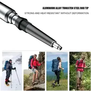 Multi-functional Telescopic Hiking Stick for Outdoor Adventures Durable & Strong Camping Tool 43 Inches Long 2.2 Pounds Lightweight