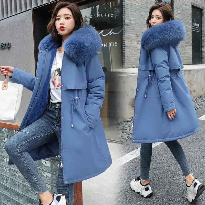 Winter Jacket 2025 New Women Parka Clothes Long Coat Wool Liner Hooded Jacket Fur Collar Thick Warm Snow Wear Padded Parka Can be used with raincoat Winter Jacket 2025 New Women Parka Clothes Long Coat Wool Liner Hooded Jacket Fur Collar Thick Warm Snow Wear Padded Parka Can be used with raincoat