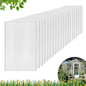 6 count Polycarbonate Greenhouse Panels, 4' x 2' x 0.16'' -Wall Panels, Polycarbonate Sheet for  Weather Outdoor Garden and Greenhouse Covering